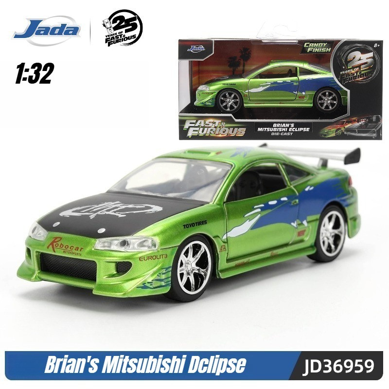 Jada Toys 1:32 Fast&Furious Alloy Car,Mitsubishi Lancer TOYATO Super Nissan Skyline GTR Jetta RX7