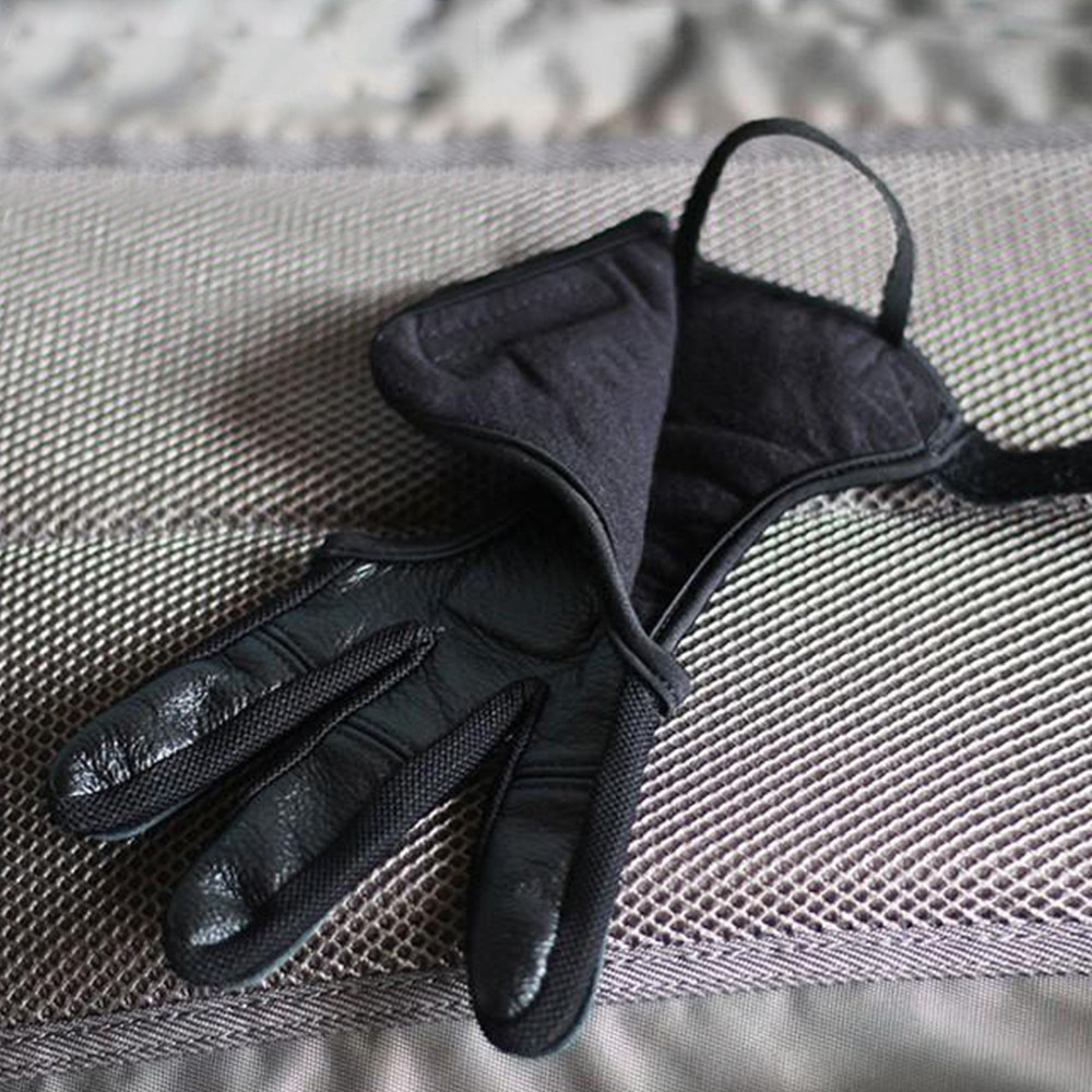Professional Archery Threefinger Sheepskin Gloves Nonslip Wearresistant Comfortable Breathable