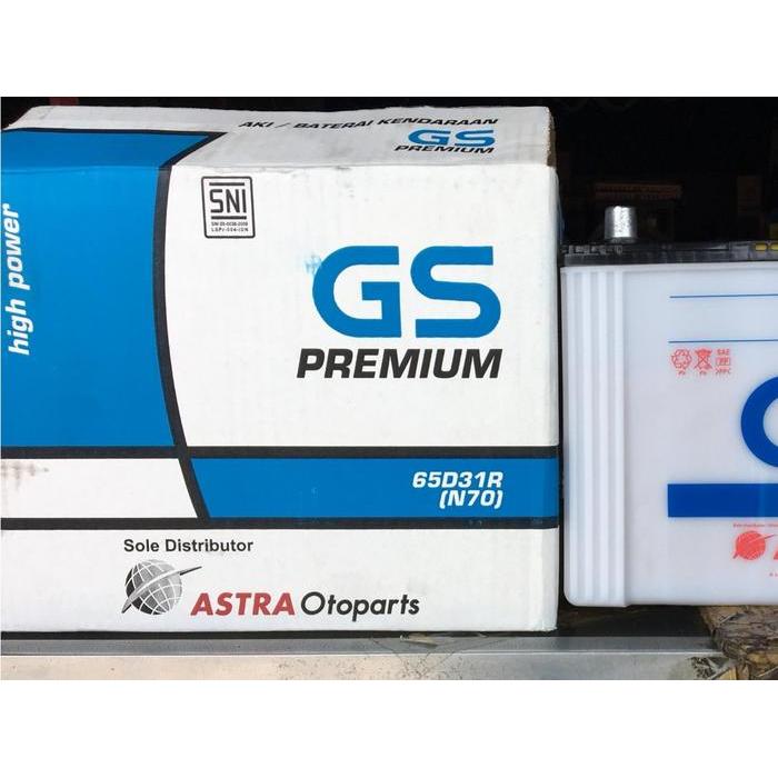 Aki Mobil Basah GS Premium N70 / 65D31R 12v 70Ah ORI Astra