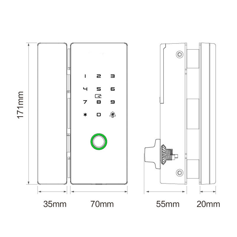 Electronic Smart Lock For Front Door Sliding Swing Gate Lock Intelligent Fingerprint Door Lock