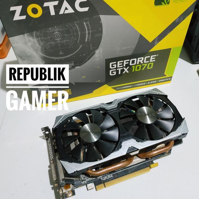 VGA Zotac Nvidia Geforce GTX 1070 8GB DDR5 - lebih kencang drpd RX 580