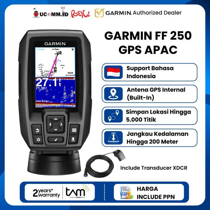 Garmin FF250 FF 250 Fishfinder GPS APAC CHIRP Transducer Fish Finder Alat Penangkap Pelacak Ikan Bah