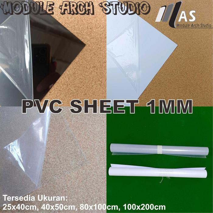 Pvc Sheet 40X45Cm - Pvc Clear - Pvc Putih - Pvc Hitam
