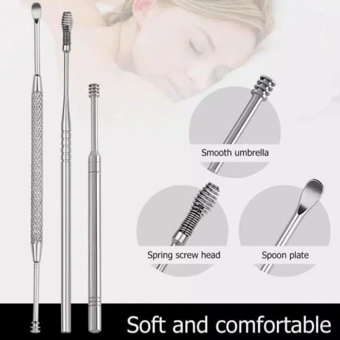 Korek Kuping Alat Pembersih Telinga 8 Pcs/Set