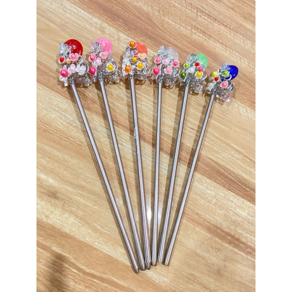 Binyeo / Tusuk Konde Korea / Tusuk Konde Bangsawan Joseon Cantik Warna Perak