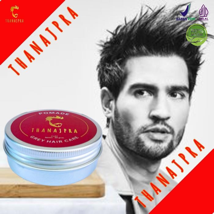 Pomade clay minyak rambut pria penghilang uban alami Najpra hair wax