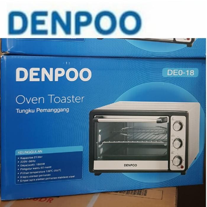 Ready OVEN DENPOO DEO18, OVEN TOASTER DENPOO 21 LITER