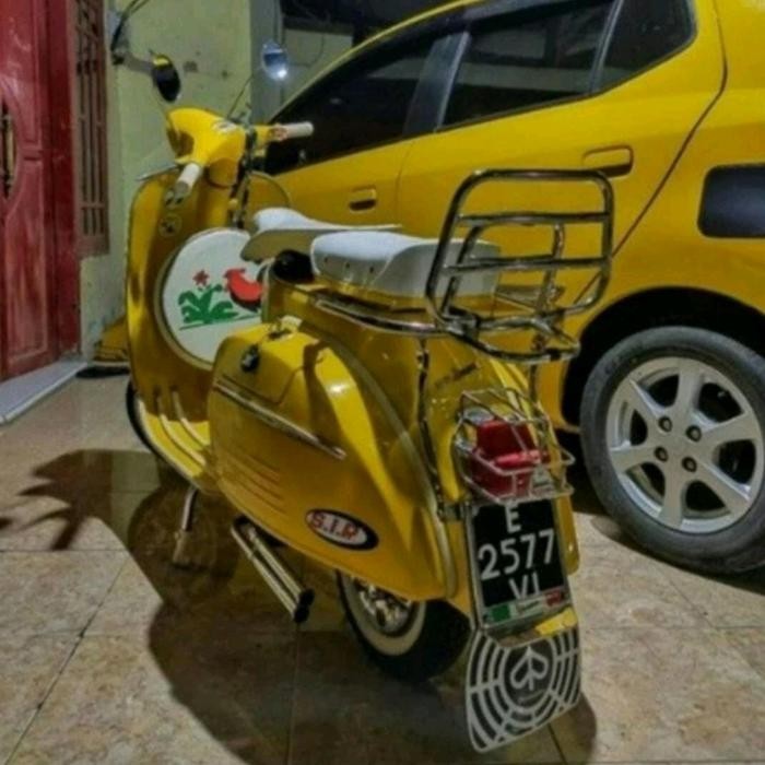 Back Rack Vespa Clasik Px Exlusive Excel Ps / Aksesoris Vespa
