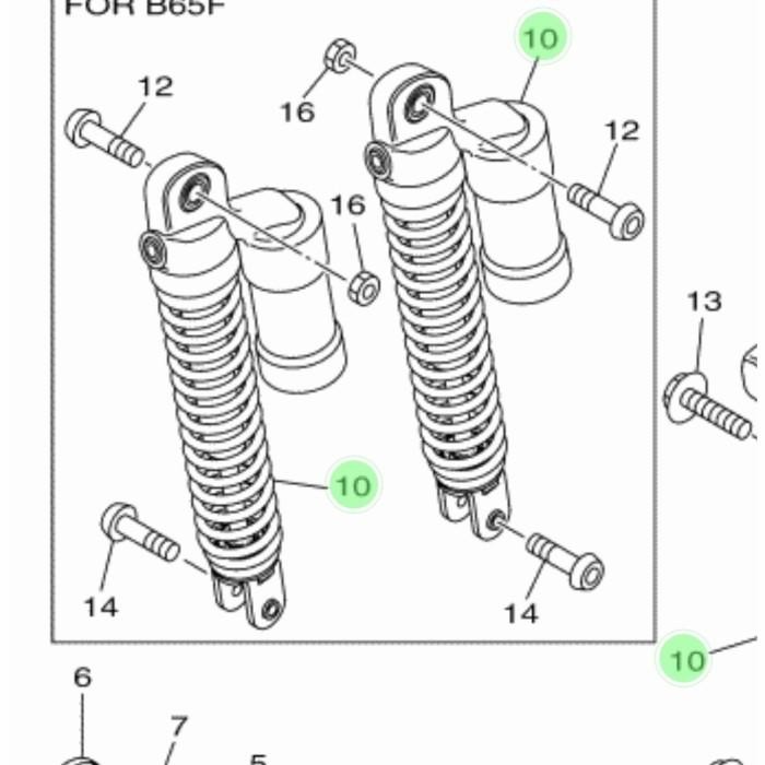 Shock Shockbreaker Sok Absorber Aerox 155 Tipe Tabung Ori B63-F2210-30