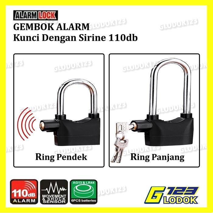 Gembok Alarm Anti Maling (Alarm Lock , Kunci Gembok Alarm )
