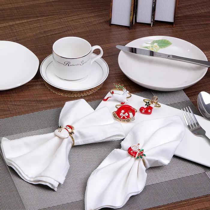 Christmas Napkin Ring Cincin Serbet Natal #Gratisongkir