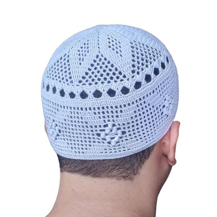 yvd1- Peci Rajut Madinah Al Muzzammil Motif#3 Dewasa Haji Muslim Kopiah Dewasa