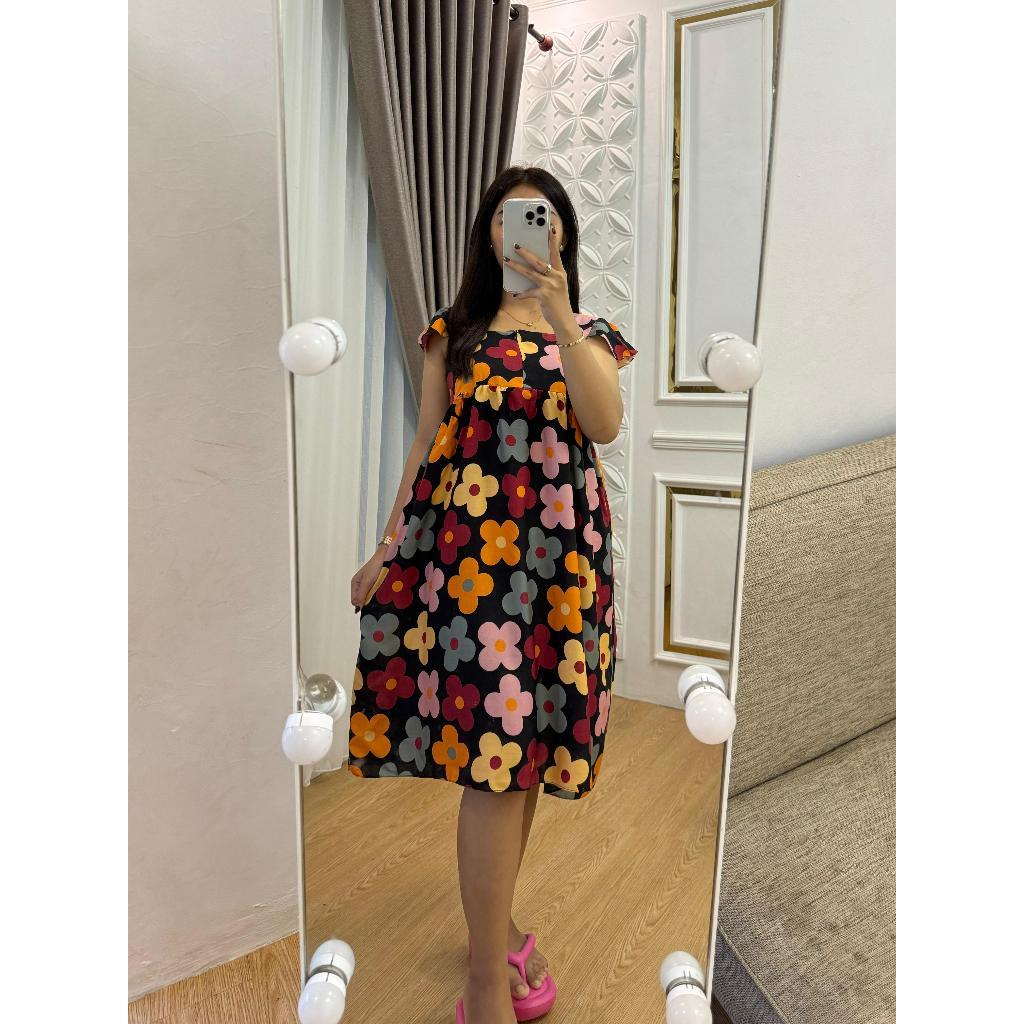 Daster Motif Rayon Viral Busui | Daster Talita Jumbo Santai