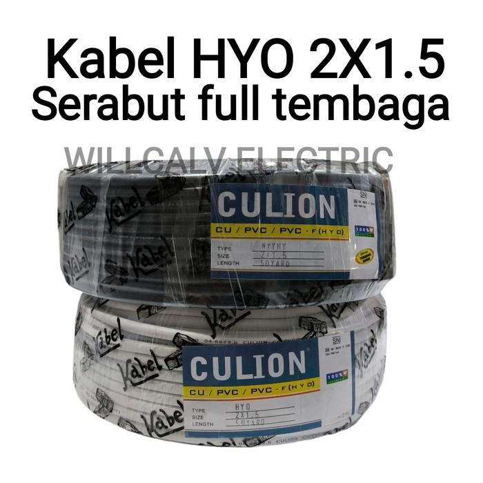 Culion Kabel Serabut Hyo 2X1.5 Full Tembaga 50 Yard / Kabel Tembaga