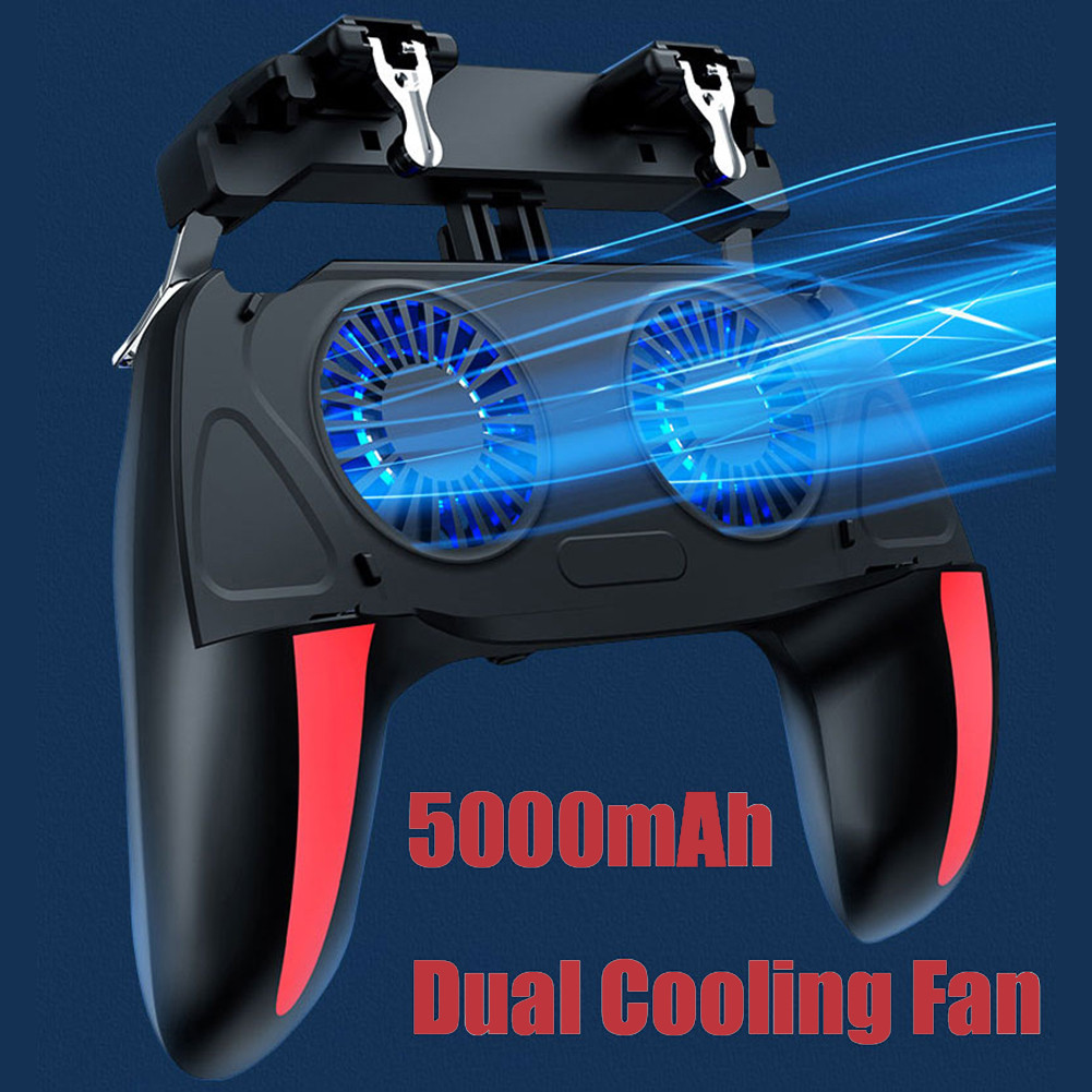 Dual Fan Cooler Gamepad for PUBG Game Controller For 4.7-6.5 inch H10