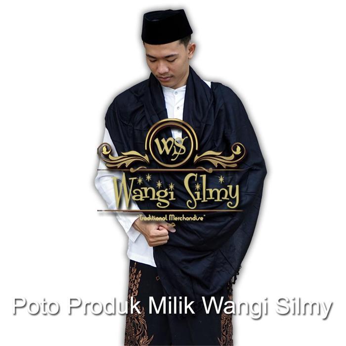 Sorban Kashmiri Full Hitam Polos - Sorban Panjang Hitam Polos - Sorban