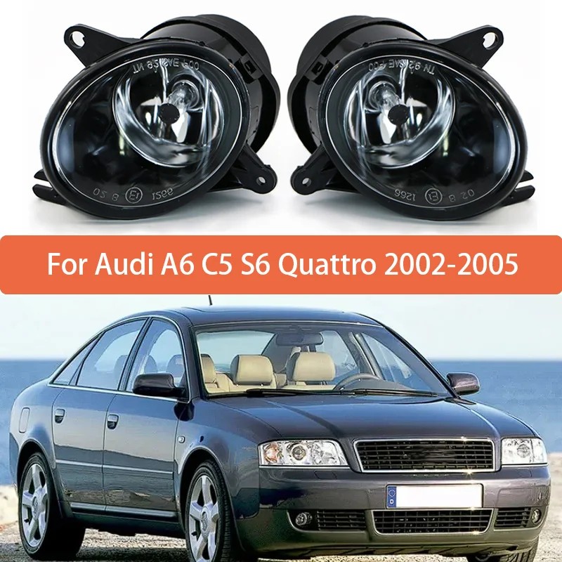 Fog Lamp Assembly With Bulb For Audi A6 C5 S6 Quattro 2002 2003-2005 Front Bumper Light Anti Fog