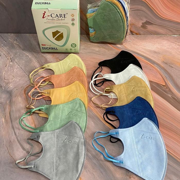 d95o- Masker Duckbill Duckbil Dukbill Dakbil I-Care Warna Warni Mix Pastel