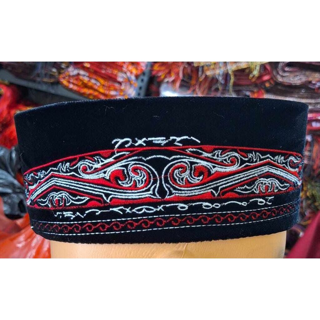 topi peci gorga batak - topi songkok gorga - topi peci pesta batak