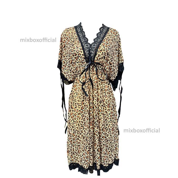 Pakaian Dalam Wanita Dress Leopard Macan Ld 120-130 Jumbo