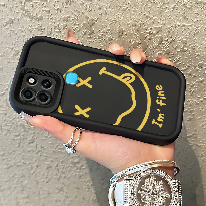 Casing Hp Infinix Smart 6 Infinix Smart 6 Plus Case Casing tas emosi yang menyenangkan pola HP Kasin