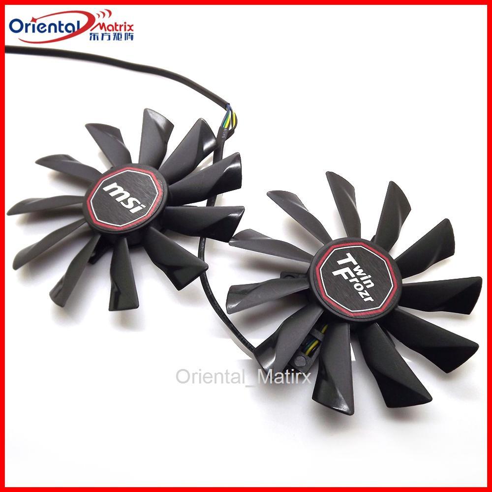 2Pcs/Lot Pld10010S12Hh 12V 0.40A 95Mm Vga Fan For Msi R9-290X R9-280X R9-270X R7-260X Twin Frozr