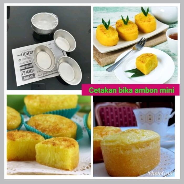 Cetakan Bika Ambon Oval Mini/Cetakan Kue Bolu Oval Mini isi 12pcs