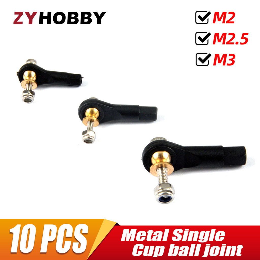 10Pcs M2 M2.5 M3 Metal Airplane Ball Joint Single Cup Ball Joint Adjustable Heave Duty Ball For Rc