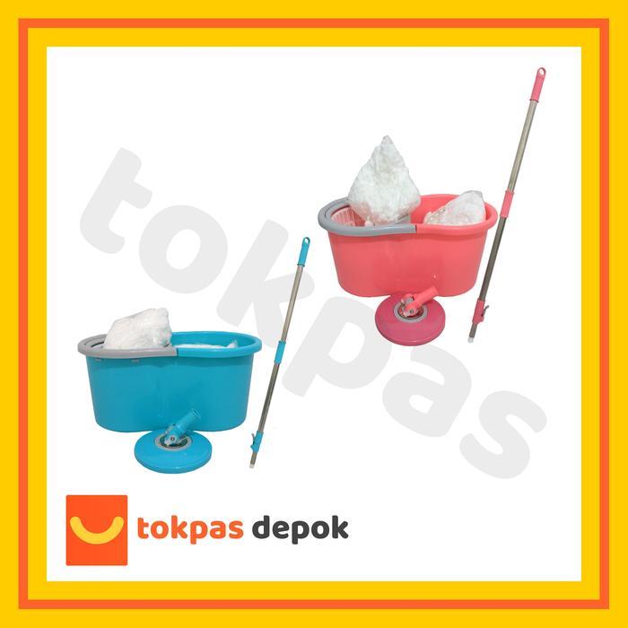Shiny- Spin Mop Bm 45, Bm 58 Lion Star Alat Pel Perawatan Rumah Biru Kain Pink Lantai Pembersih Pel