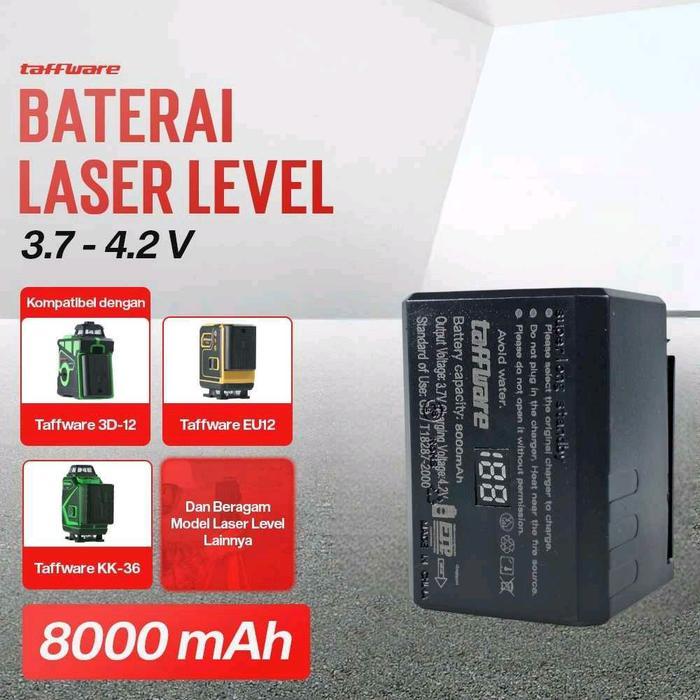 Taffware Baterai Laser Level Self Leveling Battery With Led Display