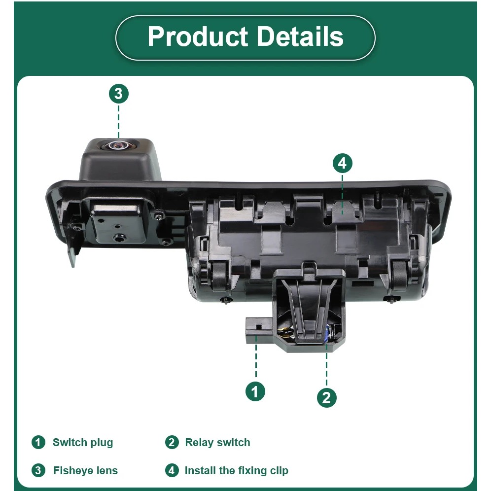 170 Degrees 1080P AHD Dynamic Trajectory Vehicle Rear View Trunk Handle Camera For BMW 1 Series X1
