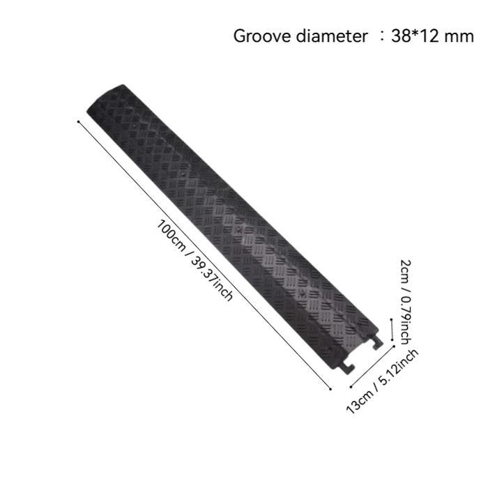 100Cm Kabel Duct Lantai Hitam Penutup Kabel Lantai Floor Cable Duct Kabel Ducting Lantai