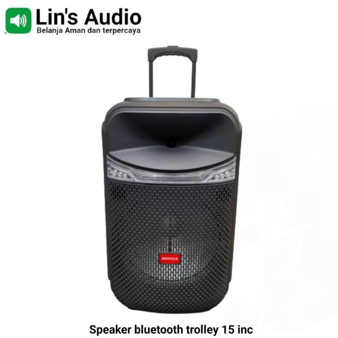 Terbaru Speaker aktif portable bluetooth 15 inch MAYAKA SPK815CO spiker troly top