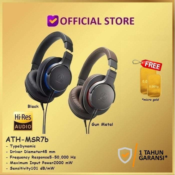 TERMURAH TERLARIS TERBARU AUDIO TECHNICA ATH-MSR7 HIGH RESOLUTION AUDIO HEADPHONES ATH MSR7 HAPPY