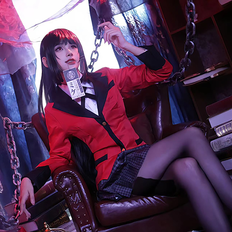 Anime Kakegurui Jabami Yumeko Cosplay Costume Meari Saotome Sayaka Compulsive Gambler School Uniform