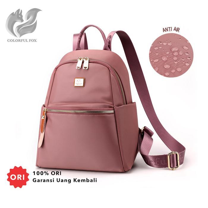 Eiger Bag'S Collection - Tas Ransel Wanita Korean Style Backpack Kecil Anti Air Colorful Fox 2222