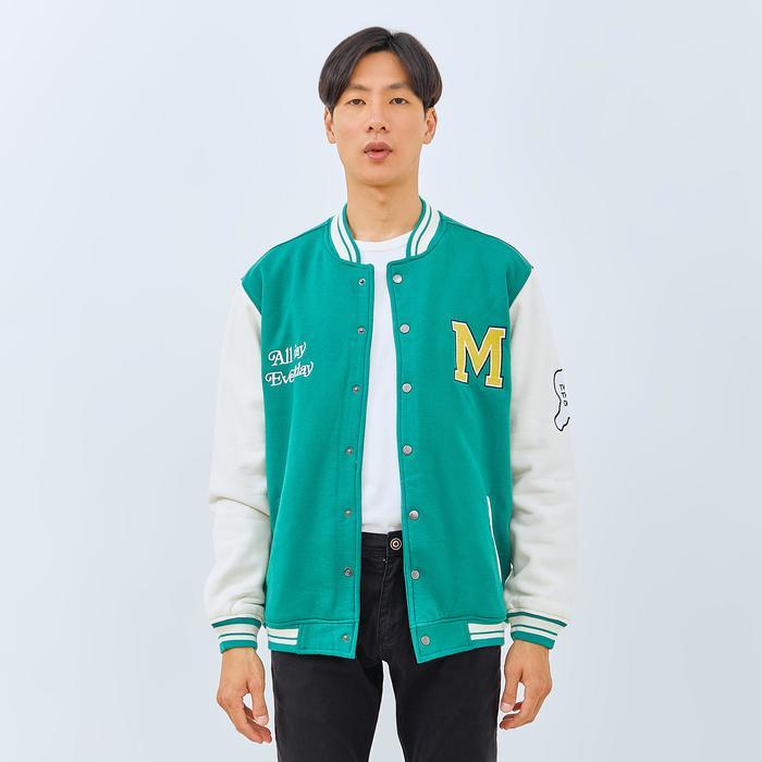 M231 Jaket Varsity All day Every Day Hijau 2703C - HIJAU, L