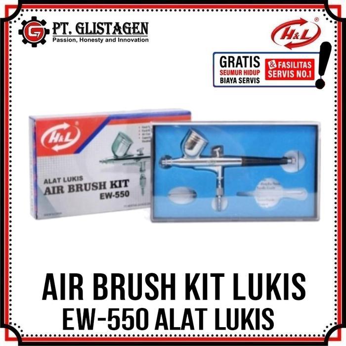 Hl Ew550 Air Brush Kit Pen Brush Spray Gun Lukis Hl Ew-550