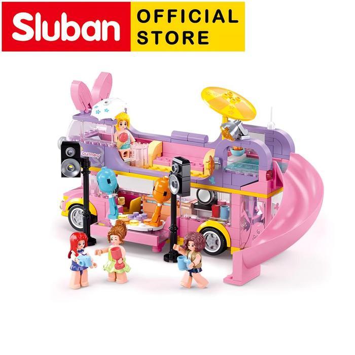 MAINAN BRICK SLUBAN MOBIL RV THEATER CAR MUSIC B1165
