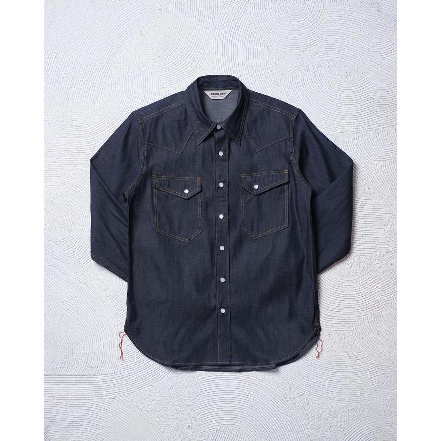 WINGMAN DENIM WESTERN Kemeja Denim Lengan Panjang Gaya Western Pria Indigo - XL WESTERN SHIRT INDIGO