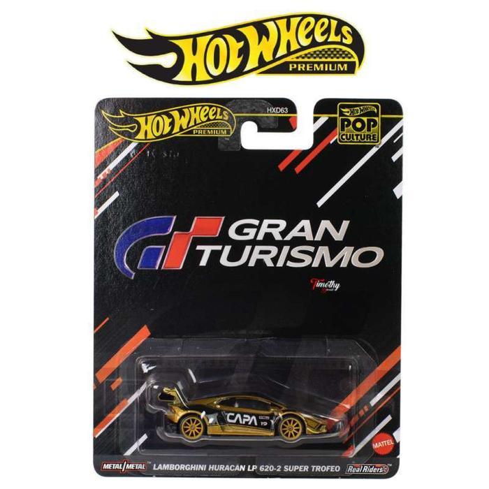 Ready Lamborghini Huracan LP 620-20 Super Trofeo Gold Grand Turismo - Hot Wheels Premium Pop Culture