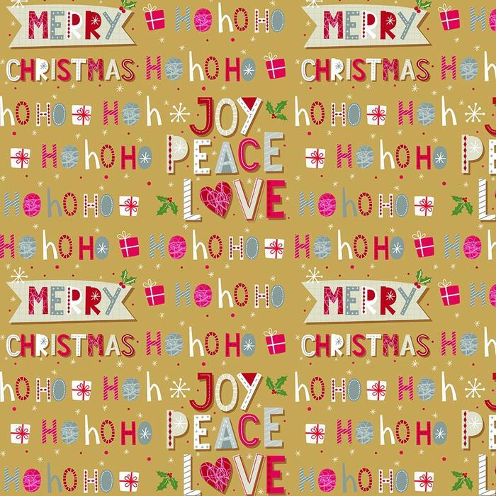 Kertas Kado Natal Harvest / Wrapping Paper Xmas Joyland Brown