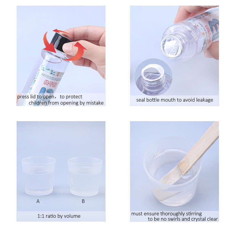 1:1 Clear Epoxy Resin Crystal Clear Art Resin Epoxy 2 Part Epoxy Casting Resin Kit with Measuring