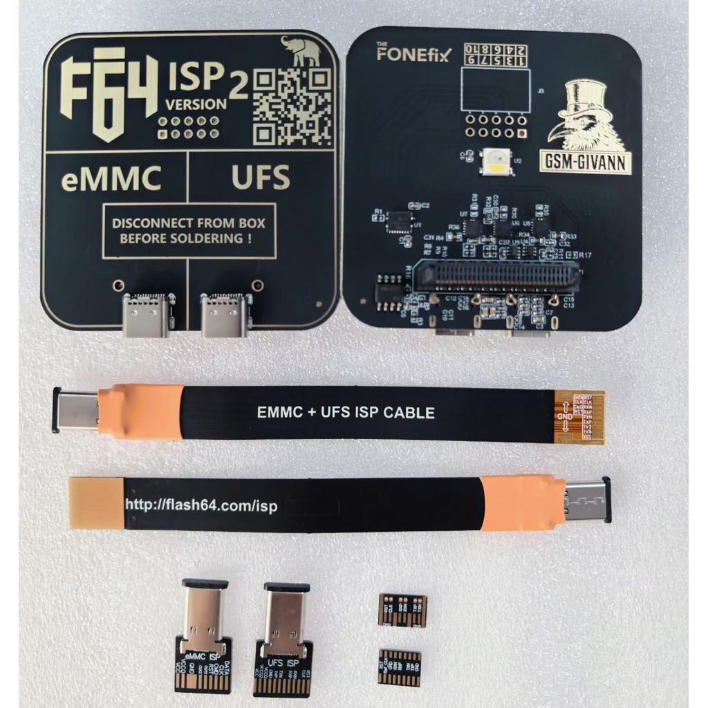 F64 Box F64 EMMC AND UFS 2 IN 1 V2 Adapter with EMMC +UFS ISP Cable