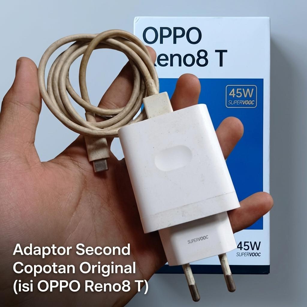 Charger OPPO VCB4CAED Original Bekas SuperVOOC 45W Fast Charging 5-11V 4.1A Cocok OPPO Reno8 T