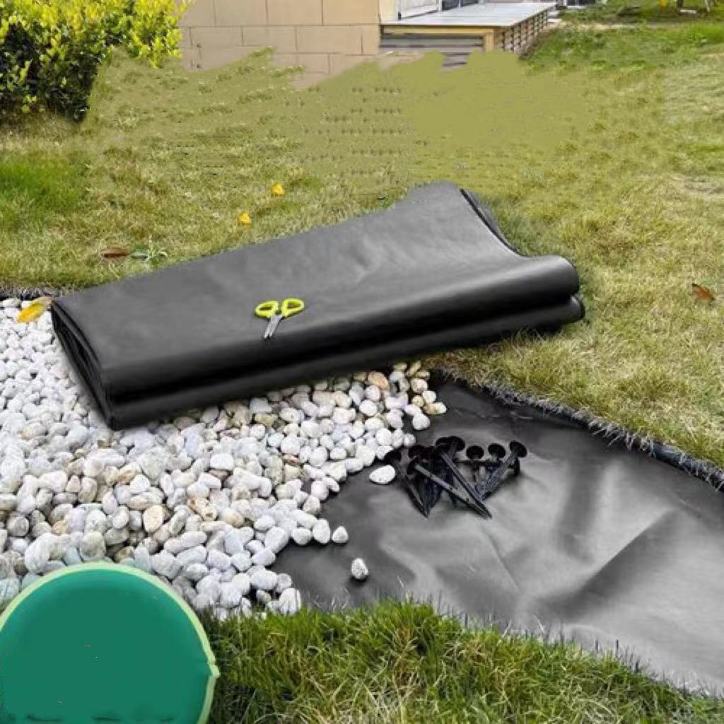 High quality garden weed barrier landscape fabric with 10 free landscape staples, durable and