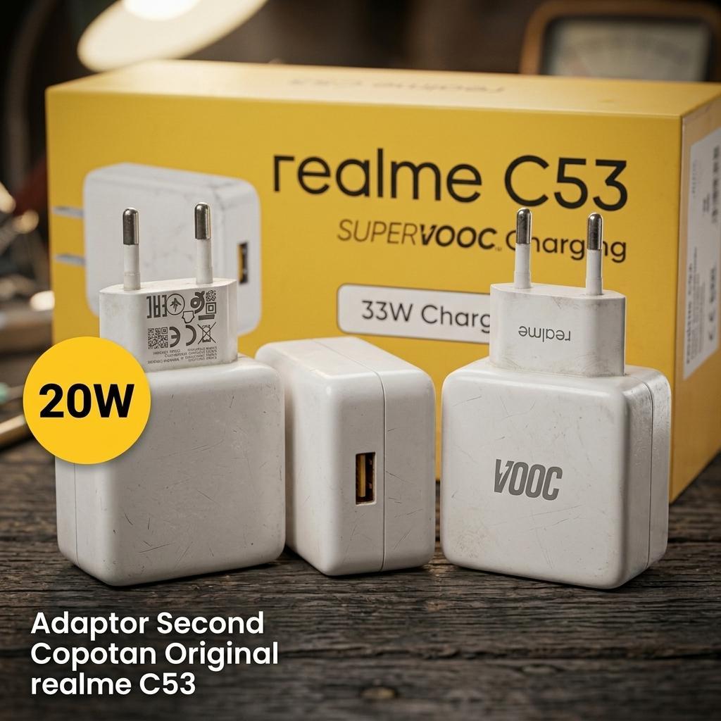 Charger Original Realme VC54JAEH Bekas Copotan Dart Charge Fast Charging 20W 5V 4A Realme C53