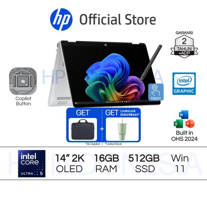Laptop Hp Pavilion X360 2 In 1 - Omnibook 5 Flip [New] Intel Core Ultra 5 Intel Graphics 16Gb Ram