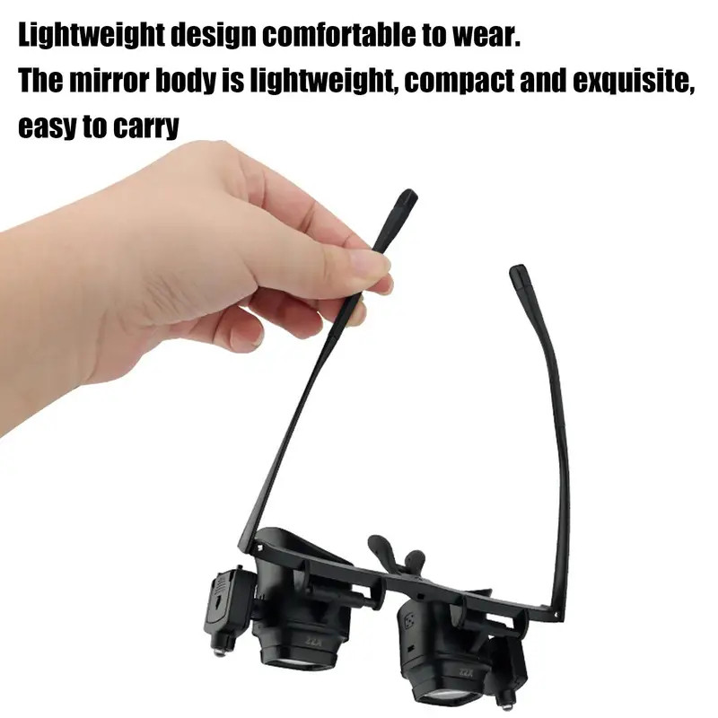 2x6X8X12X24X Head Mount Magnifier Headband Magnifying Glass tch Jeweler Repair Magnifier LED Lights