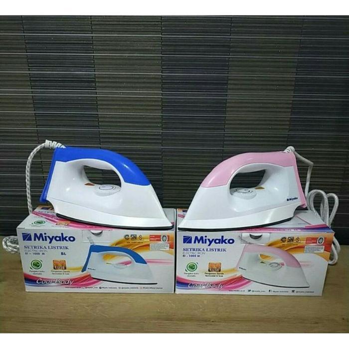 Setrika Miyako El-1000 M Gosokan Baju Miyako El 1000 M Setrika Electric Dry Iron El1000M El1008